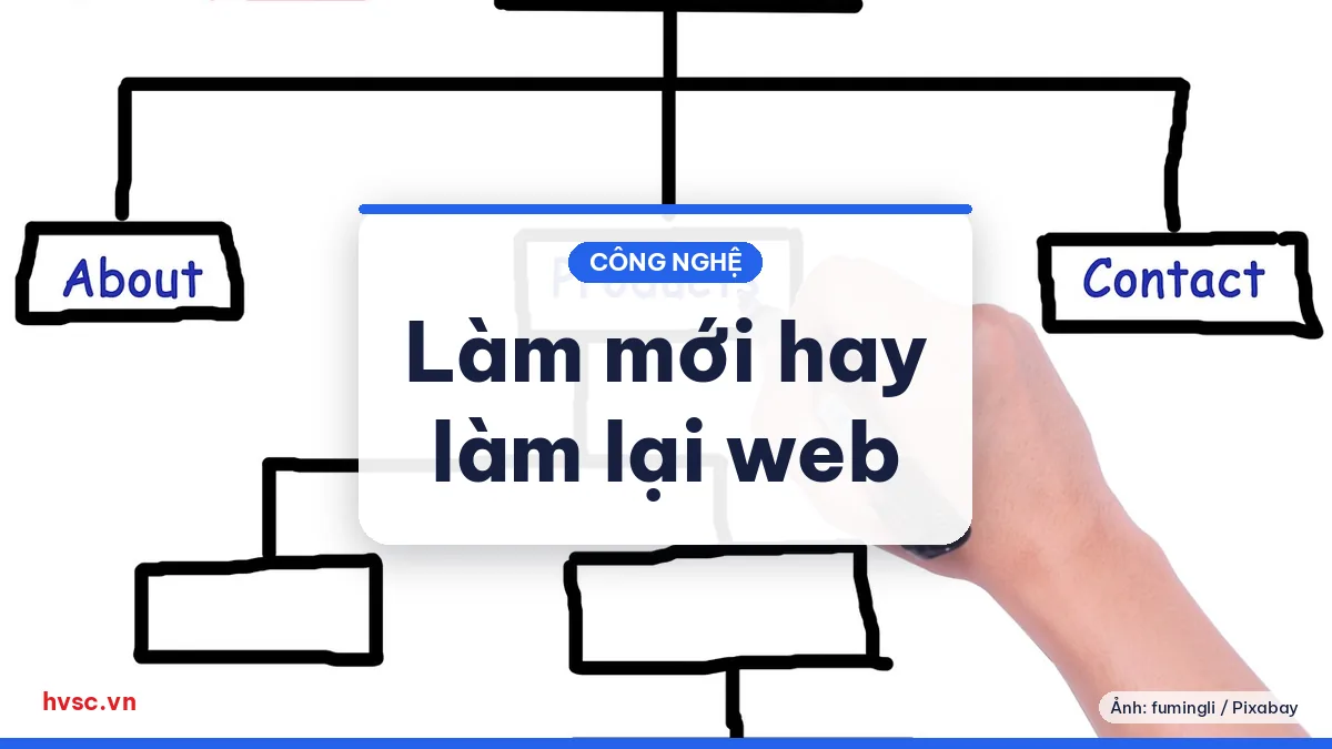 Ảnh minh hoạ: Website cũ: khi nào nên làm mới, khi nào nên làm lại