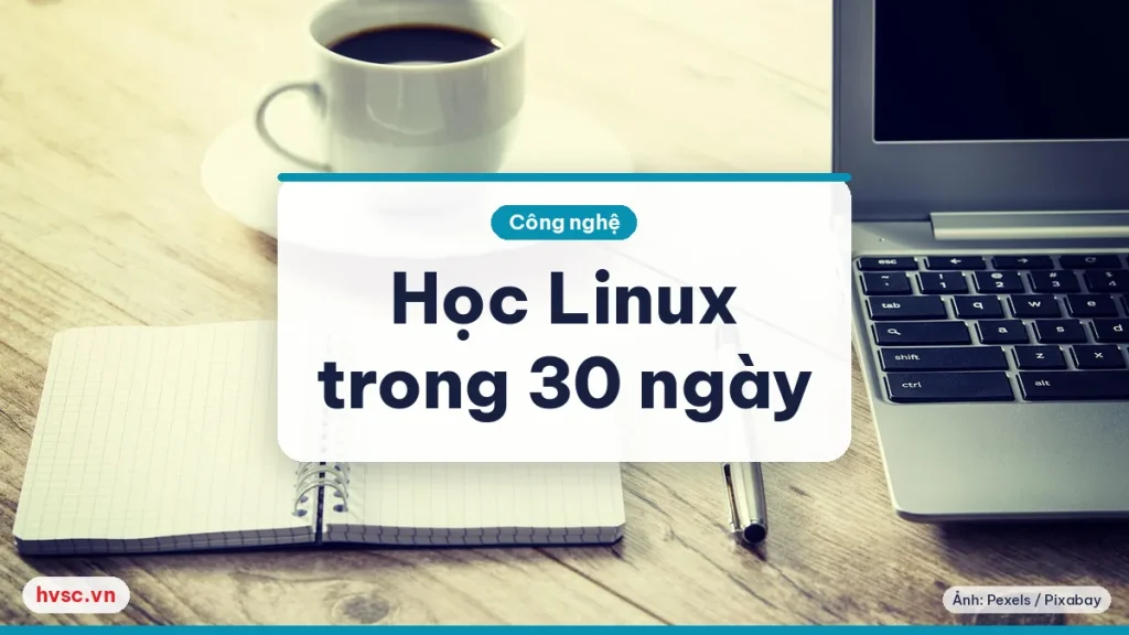 Bàn phím xanh trắng của máy tính, minh hoạ học dòng lệnh Linux cho người mới