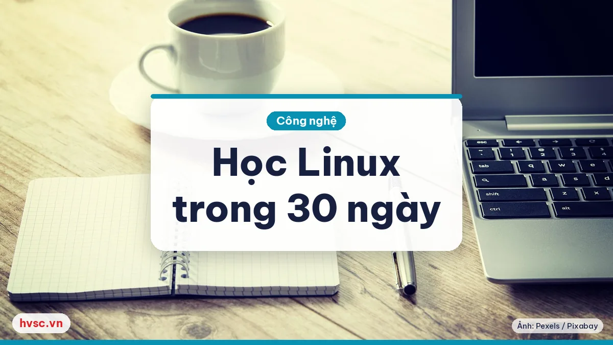 Bàn phím xanh trắng của máy tính, minh hoạ học dòng lệnh Linux cho người mới