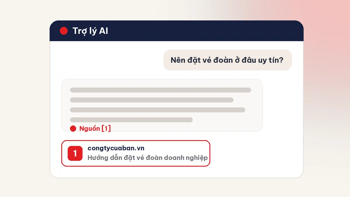 GEO giúp website được công cụ AI trích dẫn làm nguồn