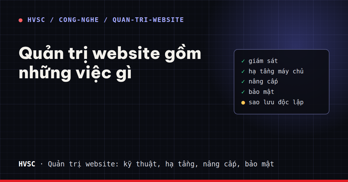Ảnh minh hoạ: Quản trị website gồm những việc gì: 10 câu hỏi để biết web của bạn có được chăm đúng cách