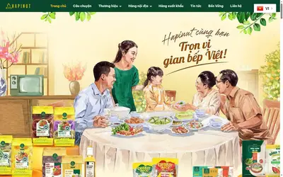 Homepage screenshot of hapinut.com
