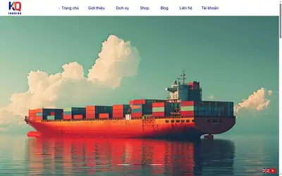 Screenshot of the kqtrading.vn home page