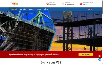Homepage screenshot of vssco.vn